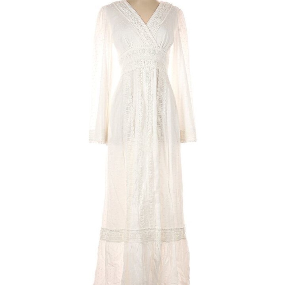 Gunne Sax x Modcloth Ethereal Elements in White Swiss Dots